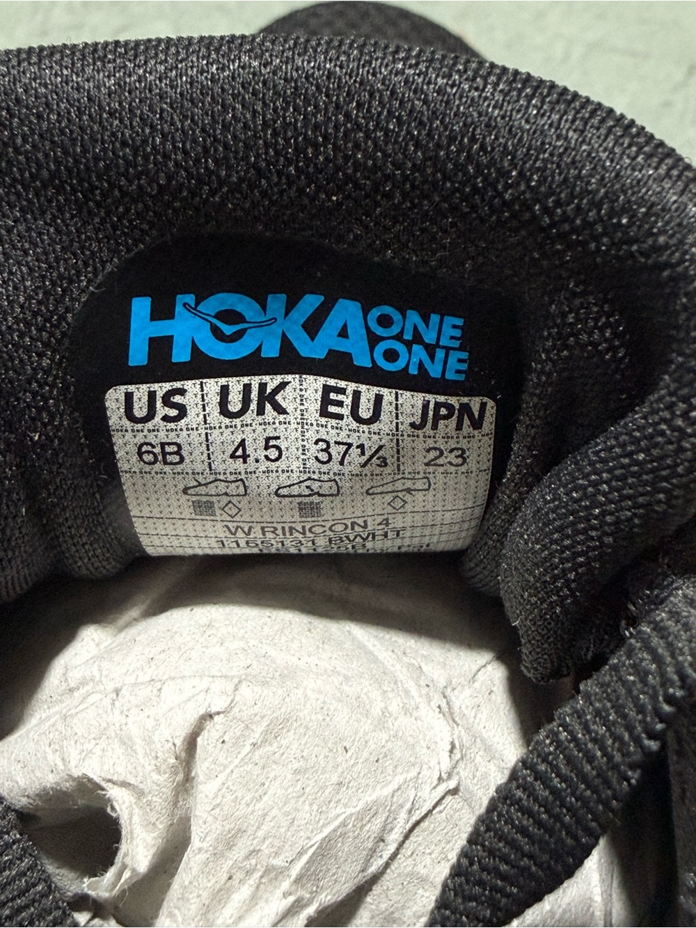 Hoka Women's Black and White Running Sneakers - Picture 6 of 8